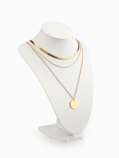 Бюст для украшений QF, 17.5×15×23 см, h=23 см, белый