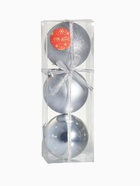Ёлочные шары «Классика ассорти», d=10 см, набор 3 шт., серебристые - Фото 7