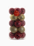 Ёлочные игрушки «Танго», шары новогодние, набор 20 шт., d=6 см, бордовый/золотистый - фото 119045411 Ёлочные игрушки «Танго», шары новогодние, набор 20 шт., d=6 см, бордовый/золотистый - фото 119045411