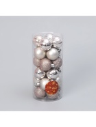 Ёлочные игрушки «Классическое ассорти», шары новогодние, набор 24 шт., d=4 см - Фото 4