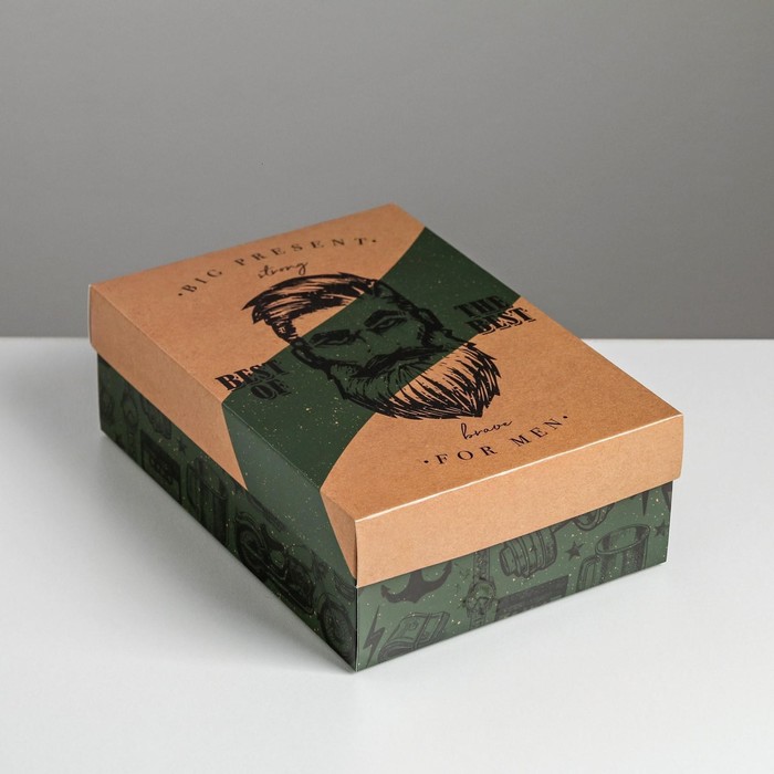 Коробка подарочная складная, упаковка, «Брутальность», 21 х 15 х 7 см
