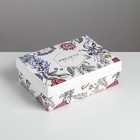 Коробка подарочная складная, упаковка, «Цветы», 21 х 15 х 7 см - Фото 1