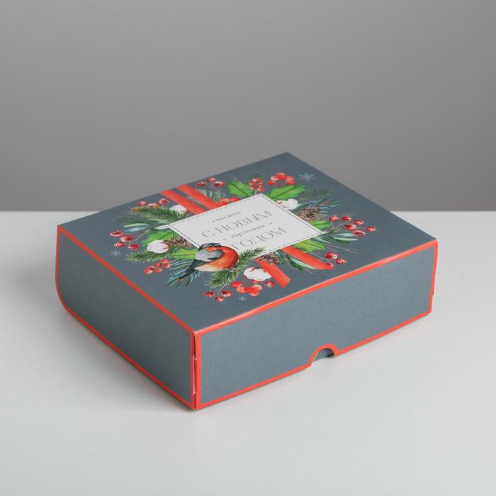 Упаковка для кондитерских изделий «С Новым годом!», 20 × 17 × 6 см