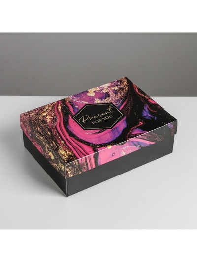 Коробка подарочная складная, упаковка, «Текстуры», 21×15×7 см