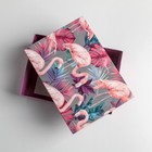 Коробка подарочная складная, упаковка, «Фламинго», 21 х 15 х 7 см - Фото 3