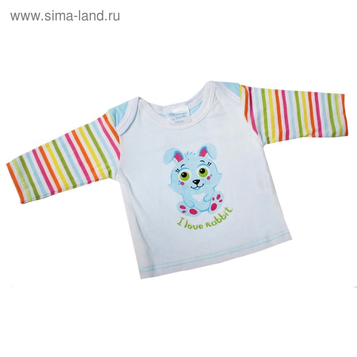 Детская футболка "Голубой кролик", рост 80 - Фото 1