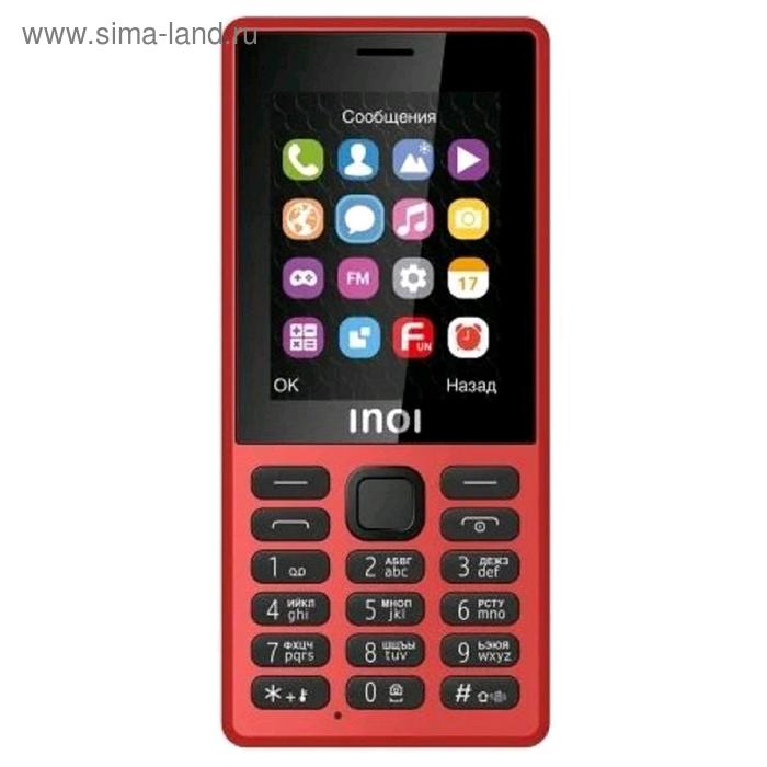 Сотовый телефон INOI 244 Quattro, 2,4", 32Мб, microSD, 4sim, Bt3,0, 800мАч, красный - Фото 1