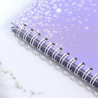 Книга пожеланий «Фиолетовая с блёстками», на пружине - фото 8881285