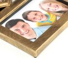 Фоторамка - коллаж на 8 фото 10×10, 10×15 см «Эмблема», пластик, мультирамка, золото, 43×48×2 см - Фото 2