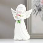 Фигурка полистоун «Белоснежный ангел-девочка с охапкой роз», 11.5×7.5×7 см, МИКС - Фото 2