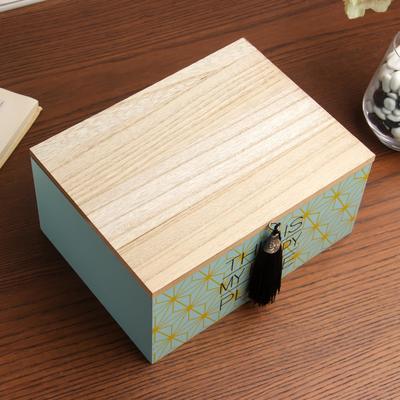 Шкатулка дерево "Вспышка" с кисточкой 11х22х16,5 см