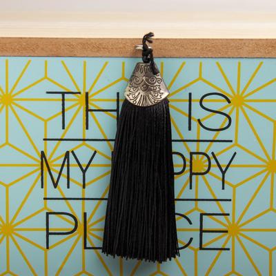 Шкатулка дерево "Вспышка" с кисточкой 11х22х16,5 см