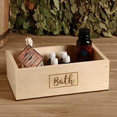 Ящик Bath, 24.5×14×8 см, деревянный