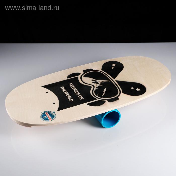 Доска балансировочная балансборд "Freeride on the world" D ролика 9 см, 75×35х1,5 см - Фото 1