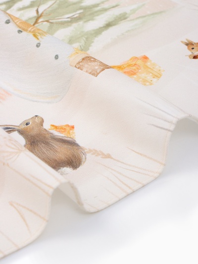 Скатерть новогодняя «Этель» Christmas forest, d=215 ± 3 см с ГМВО, 100% хлопок, саржа 190 г/м²