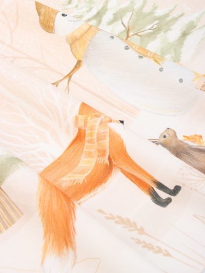 Скатерть новогодняя «Этель» Christmas forest, d=215 ± 3 см с ГМВО, 100% хлопок, саржа 190 г/м²