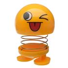 УЦЕНКА Смайл на пружинке, на панель в авто, подмигивает, желтый 5215642