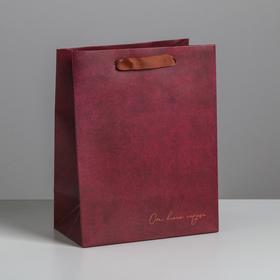 Пакет подарочный ламинированный вертикальный, упаковка, «От всего сердца», MS 18 х 23 х 10 см
