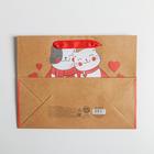 Пакет крафтовый горизонтальный «Моё сердечко», MS 23 × 18 × 10 см - Фото 4