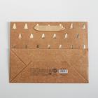 Пакет крафтовый горизонтальный «Ёлочки», MS 23 × 18 × 10 см - Фото 4