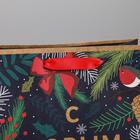 Пакет крафтовый вертикальный «Новогодний лес», ML 23 × 27 × 11.5 см - фото 9565670
