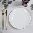 Тарелка фарфоровая десертная TIFFANY, d=22,2 см, цвет белый - фото 9033121