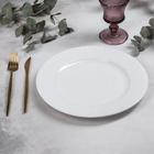 Тарелка фарфоровая обеденная GOURMET, d=26,3 см, цвет белый 4968061 - фото 8452550