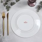 Тарелка фарфоровая обеденная GOURMET, d=26.3 см, цвет белый 4968061 - фото 319925971