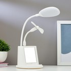 Лампа настольная с зеркалом 91023/1 LED 5Вт USB AKB 3 режима диммер белый 12х10,5х43 см - фото 3738968
