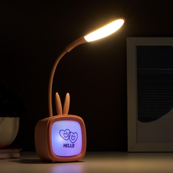 Лампа настольная с RGB подсветкой 1668/1 8хLED 1,5Вт USB АКБ МИКС 6х8х33 см RISALUX - фото 1887989148