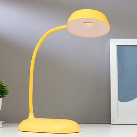 Лампа настольная 1674/1YL LED 3Вт  USB АКБ желтый 11,5х9х42 см