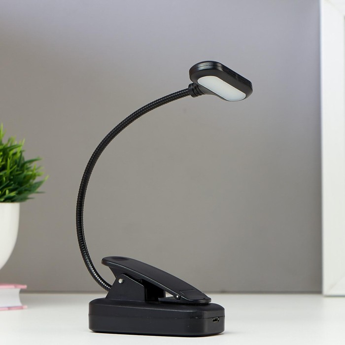 Светильник 16108/1 LED USB черный 5,3х8,2х22,5 см RISALUX - Фото 1
