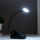 Лампа настольная RISALUX 16108/1, светодиодная, на прищепке, USB, чёрная, 5.3×8.2×22.5 см - Фото 3