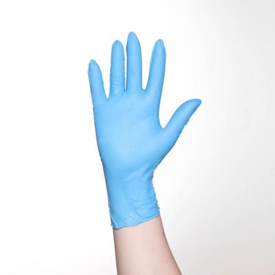 Перчатки хозяйственные нитриловые, размер S, 100 шт, цена за 1 шт, цвет голубой