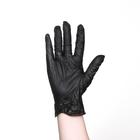 Перчатки хозяйственные виниловые, размер L, 100 шт/уп, цена за 1 шт, цвет чёрный - Фото 1