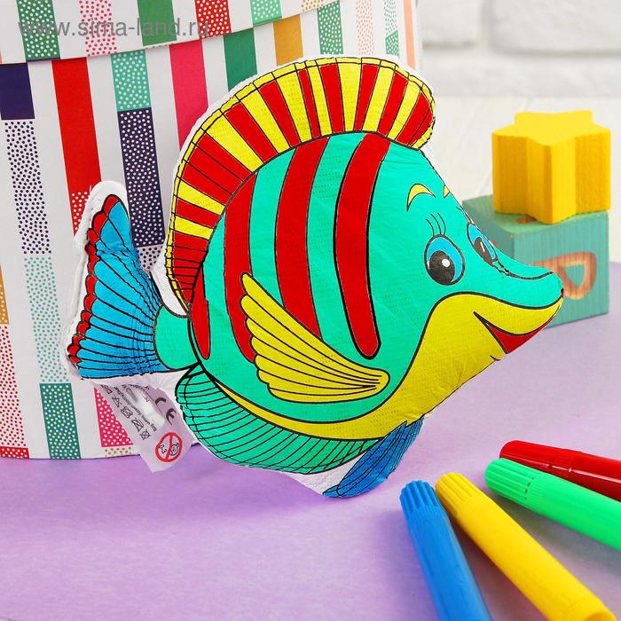 Игрушка-раскраска «Рыбка» (без маркеров ) в пакете - Фото 1