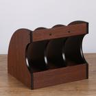 Органайзер для бумаги вертикальный, 3 секции, с выдвижным ящиком, 26×26×24 см - Фото 4