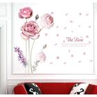 Наклейка пластик интерьерная "Розовые розы" 60х90 см - фото 9033488