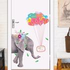Наклейка пластик интерьерная "Слон с шариками" 60х90 см - фото 6316538