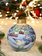 Набор из 4-х ёлочных шаров d=10 см «Зимний сон» - Фото 2