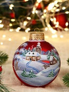 Набор из 4-х ёлочных шаров d=10 см «Зимний сон» - Фото 3