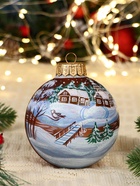 Набор из 4-х ёлочных шаров d=10 см «Зимний сон» - Фото 4