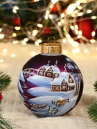 Набор из 4-х ёлочных шаров d=10 см «Зимний сон» - Фото 5