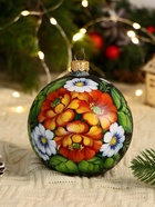 Набор из 4-х ёлочных шаров d=10 см «Неповторимый букет» - Фото 2