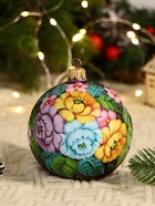 Набор из 4-х ёлочных шаров d=10 см «Неповторимый букет» - Фото 4