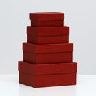 Набор коробок 4 в 1 "Крафт красный", 15 х 11 х 7 - 9 х 5 х 4 см - Фото 1