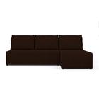 Угловой диван «Алиса», еврокнижка, велюр arben/vital, цвет chocolate, - Фото 2