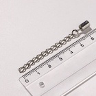 Замок карабин 5 шт. 12×7 мм, с удлинителем и обжимными круглыми концевиками 10×5 мм - Фото 2