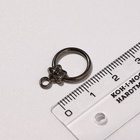 Замок-тоггл «Цветочек» с листиками, 21?14 мм (набор 2 шт.), цвет чернёного серебра (комплект 4 шт) - фото 27783659