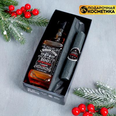 Набор "Крутому мужику" гель для душа-виски, мыло-сигара